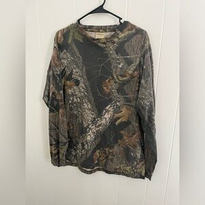 Vintage camo long sleeve shirt size l